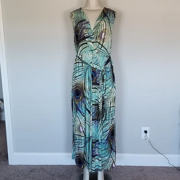 mac duggal strapless organza maxi dress Striped Organza Strapless Ruffle Maxi Dress